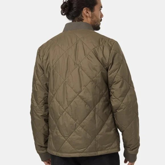 Tentree Diamond Padded Bomber Jacket Tundra NWT